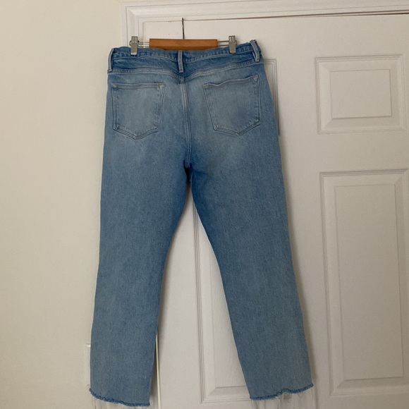 Frame Le high Raw Hem Crop Straight Leg Jeans - Picture 5 of 5